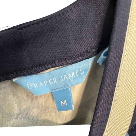 Draper James Persley Ponte Blue Polka Dot 3/4 Sleeve Dress - Picture 3 of 9